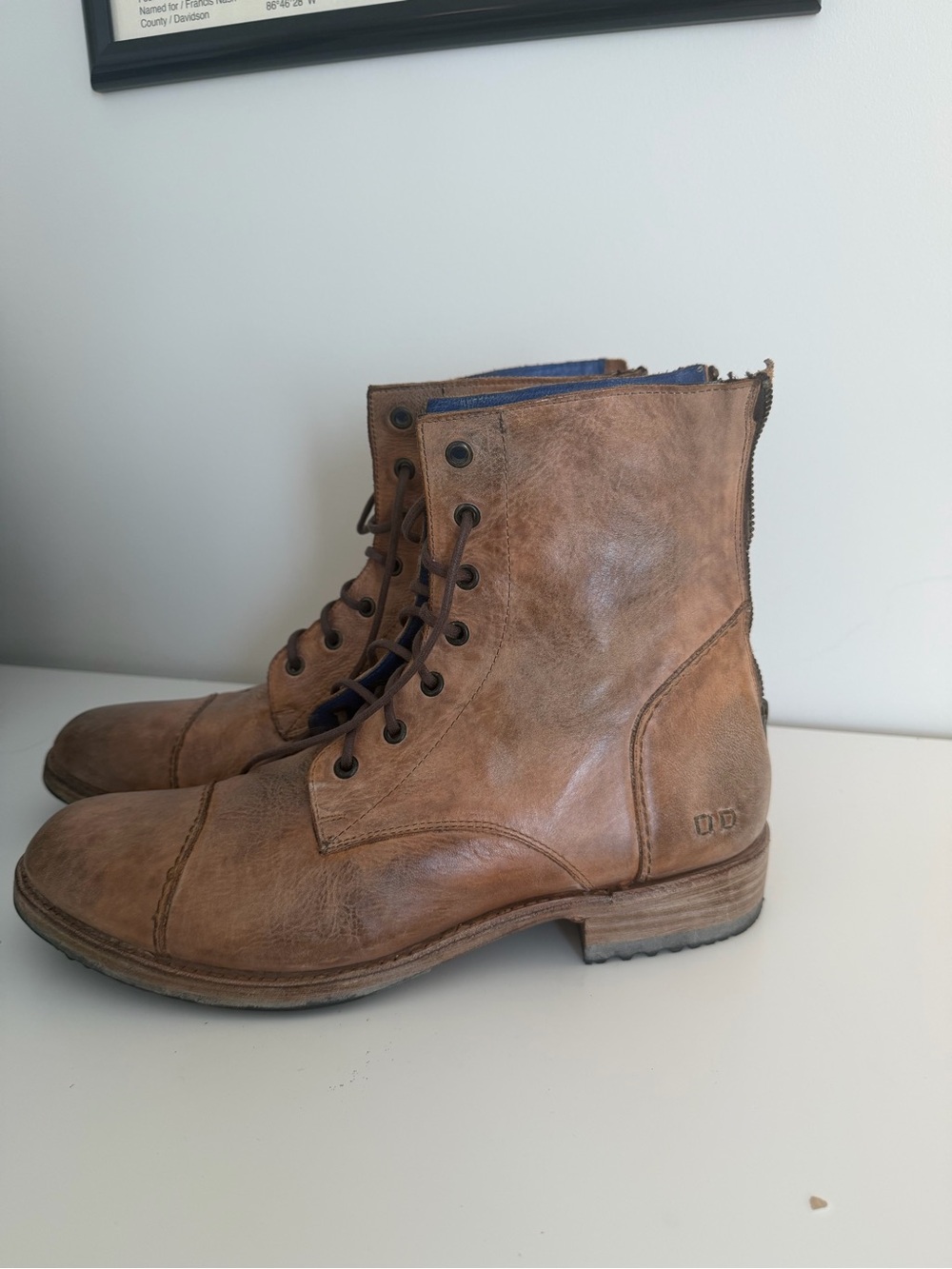 BED|STU Men’s Tan Protege Leather Boots size 10 - Picture 7 of 7
